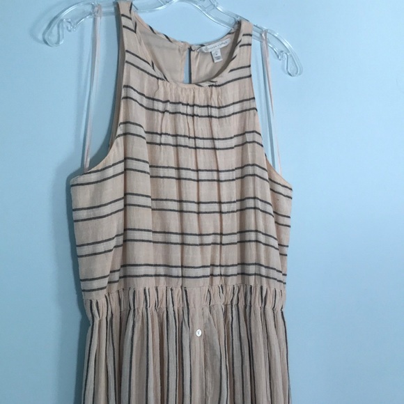 LC Lauren Conrad linen blend peach maxi dress size medium - Picture 3 of 9